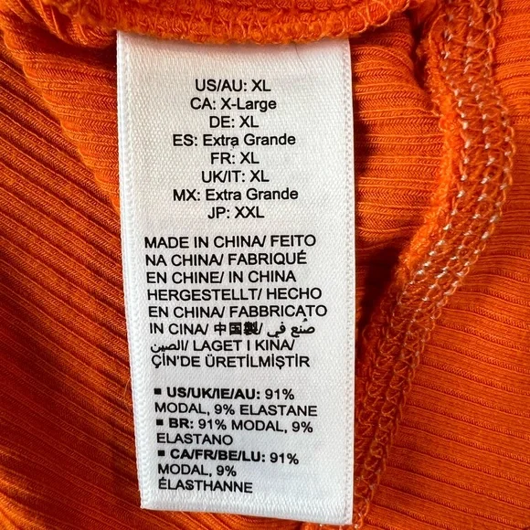 The Drop Orange Athletic Crop Too. Size XL. NWOT. - Picture 4 of 4